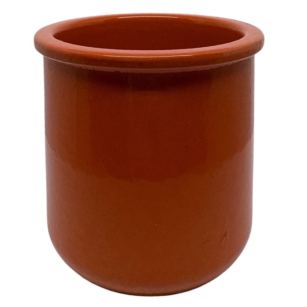 JB Cermer‎ Orange Glazed Terracotta Ramekin Small Crock Pottery USA Made 2"